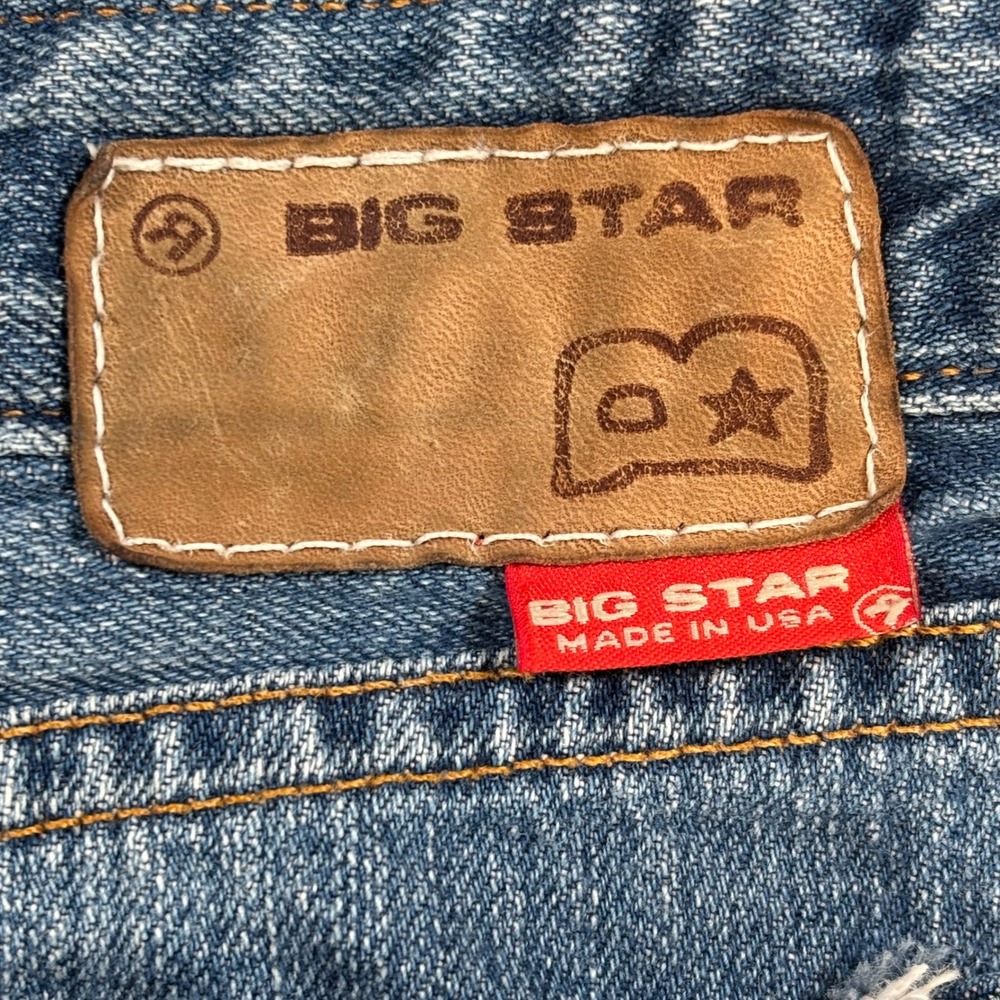 Big Star Janet Denim Mini Skirt Womens 29 Medium Wash Made in USA Y2K Jean Skirt - Picture 4 of 10